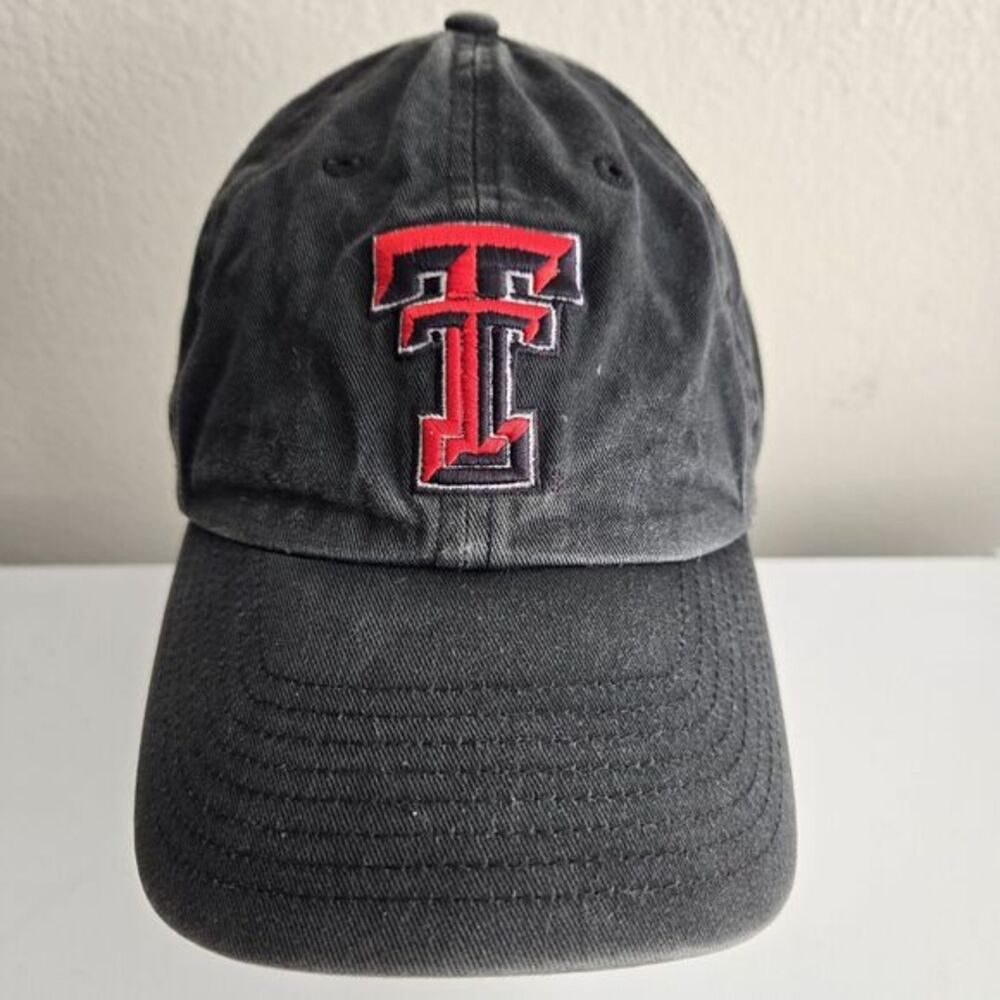 Texas Tech Hat Red Raiders Cap Black 47 Brand Cotton Adjustable Dad‎ Patina